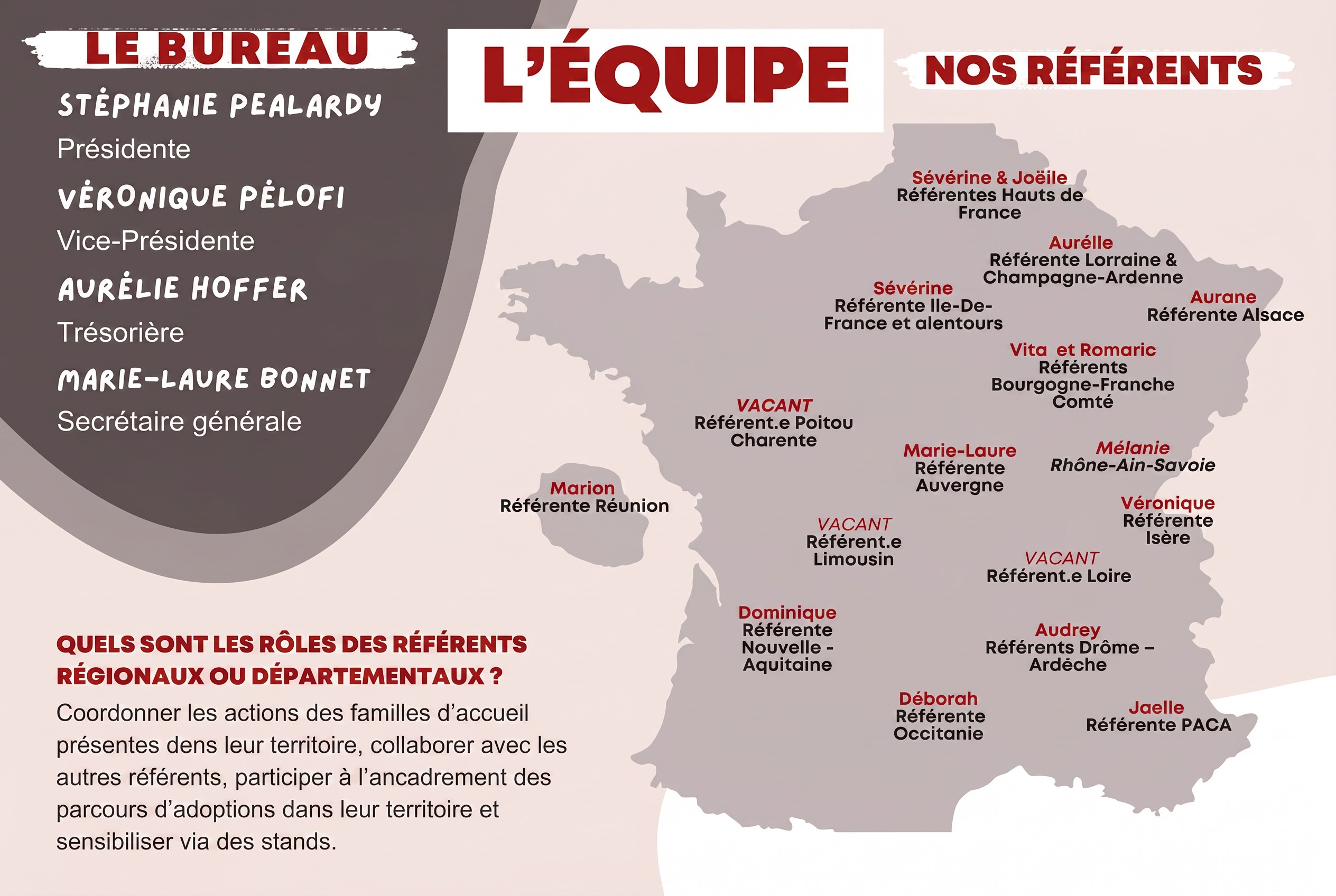 Carte de France des référents et référentes du CFAF par région